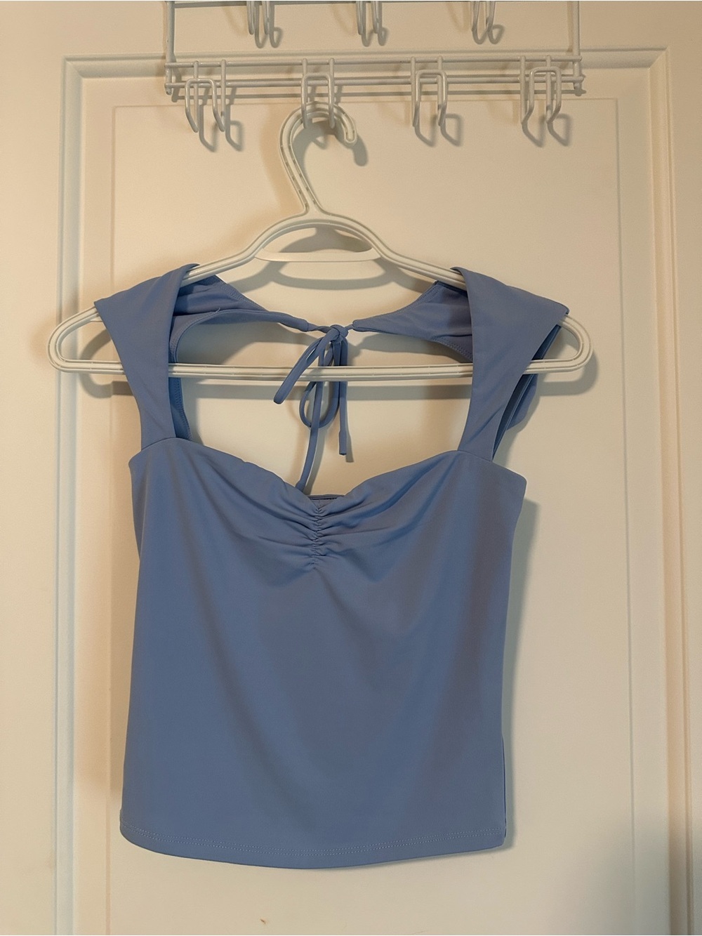 Garage Periwinkle Light Blue Tie-Back Square Neck Camisole